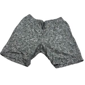 Christopher & Banks Womens XL Linen Shorts Floral Leaf